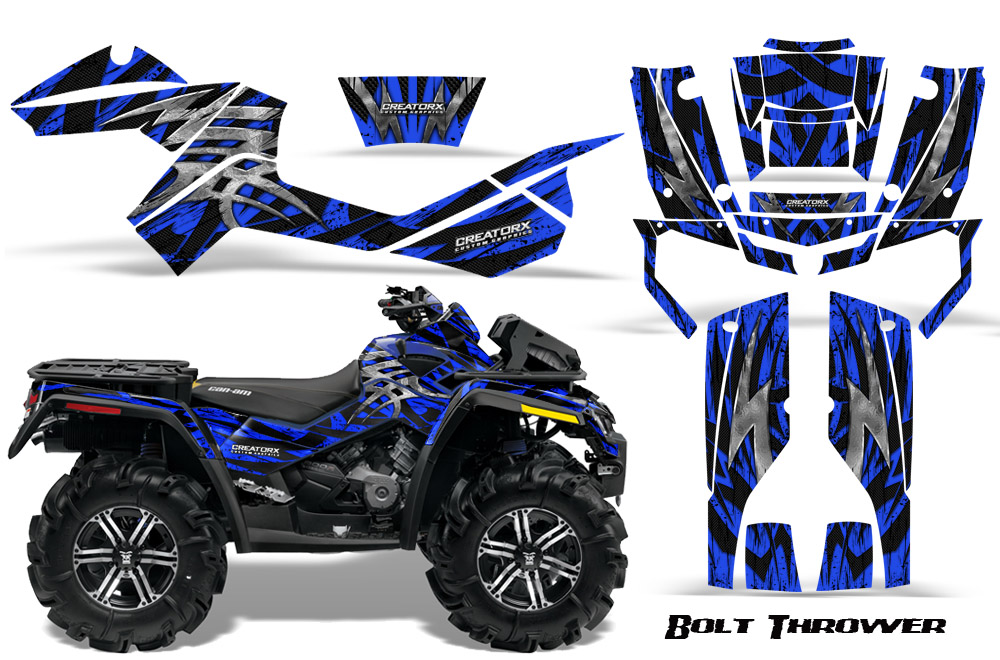 Can-Am Outlander XMR Graphics Kit Bolt Thrower Blue